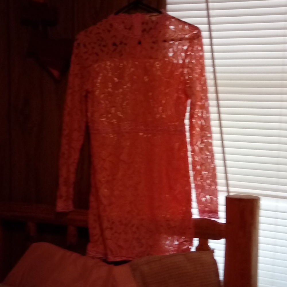 Leading star size large pink Lacy dress